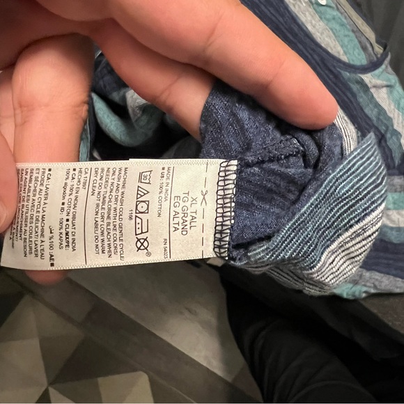 Blues/Grays Striped Tee - Picture 7 of 7